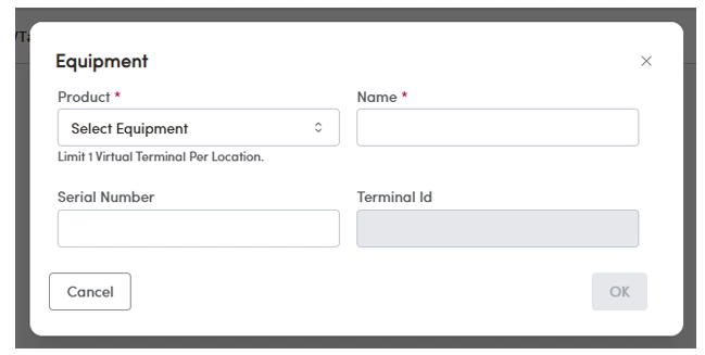 Equipment information form