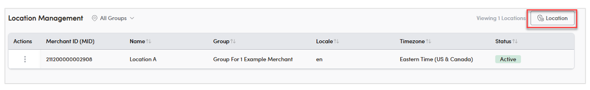 Add Location button